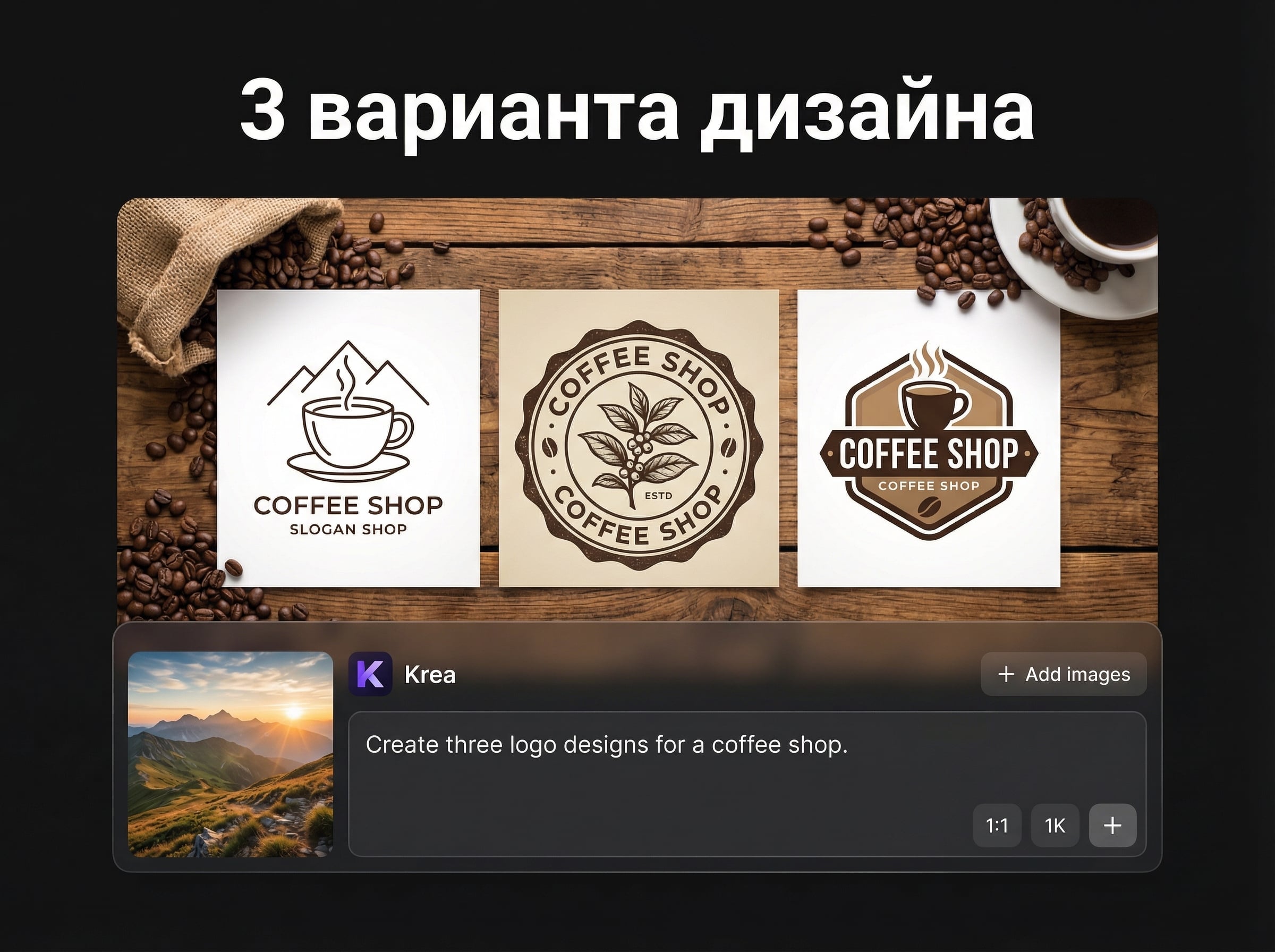 Three distinct design directions
