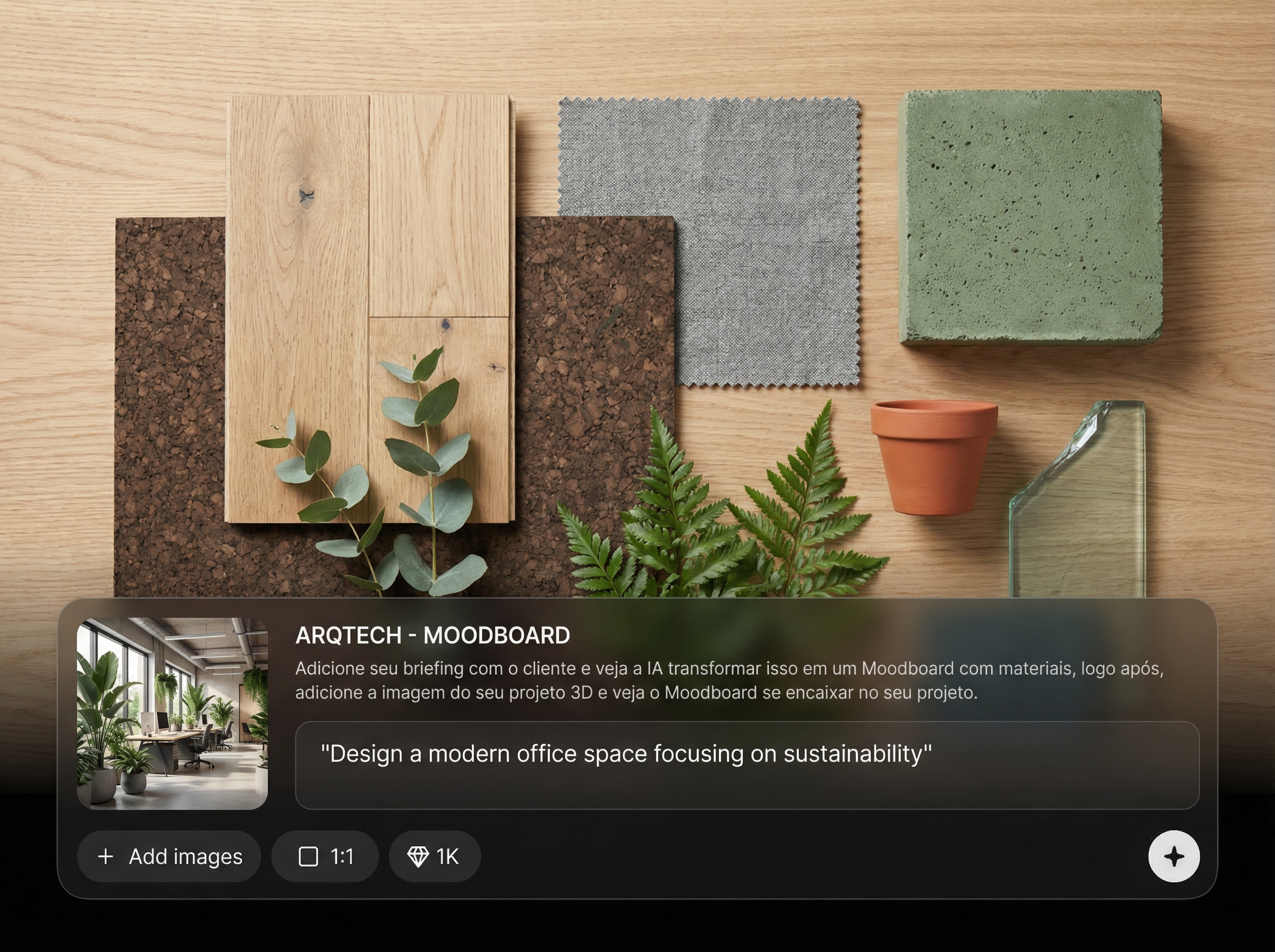 3D render moodboard fitting
