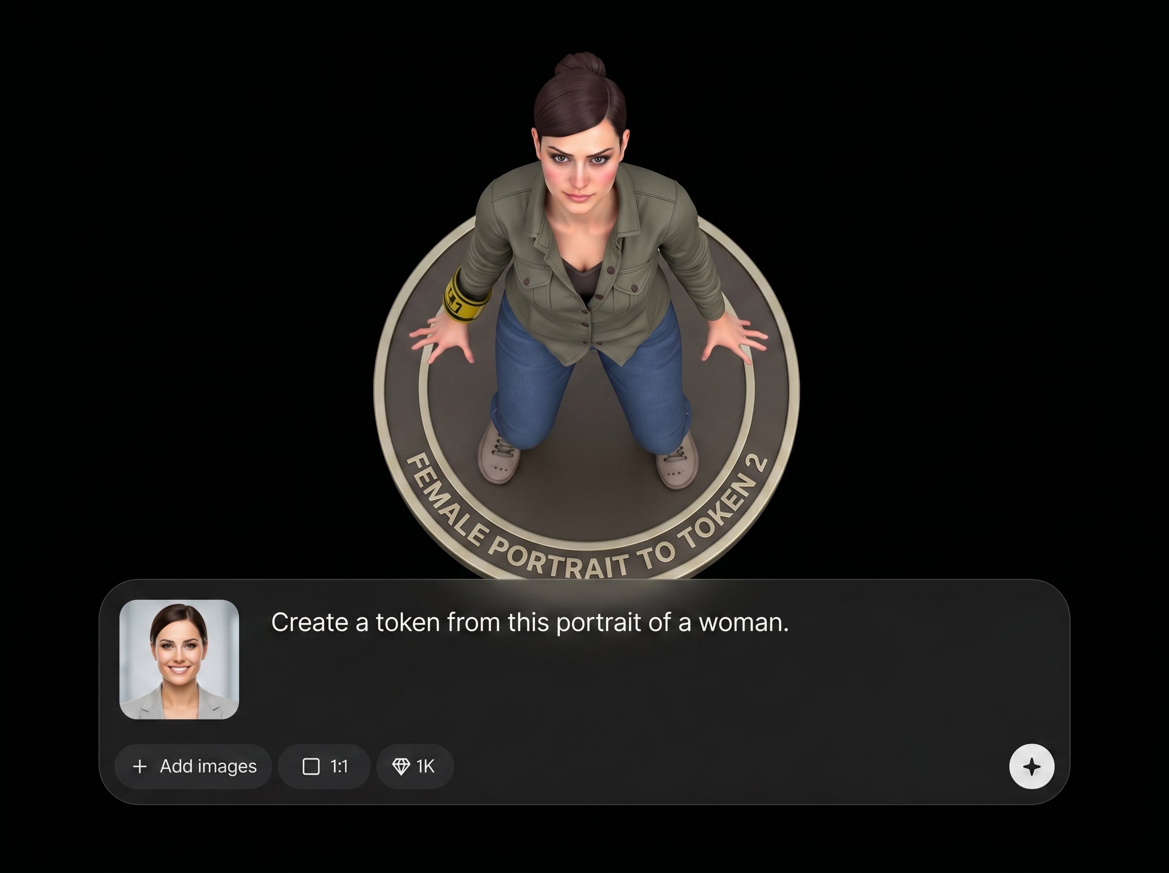 Token-style portrait conversion