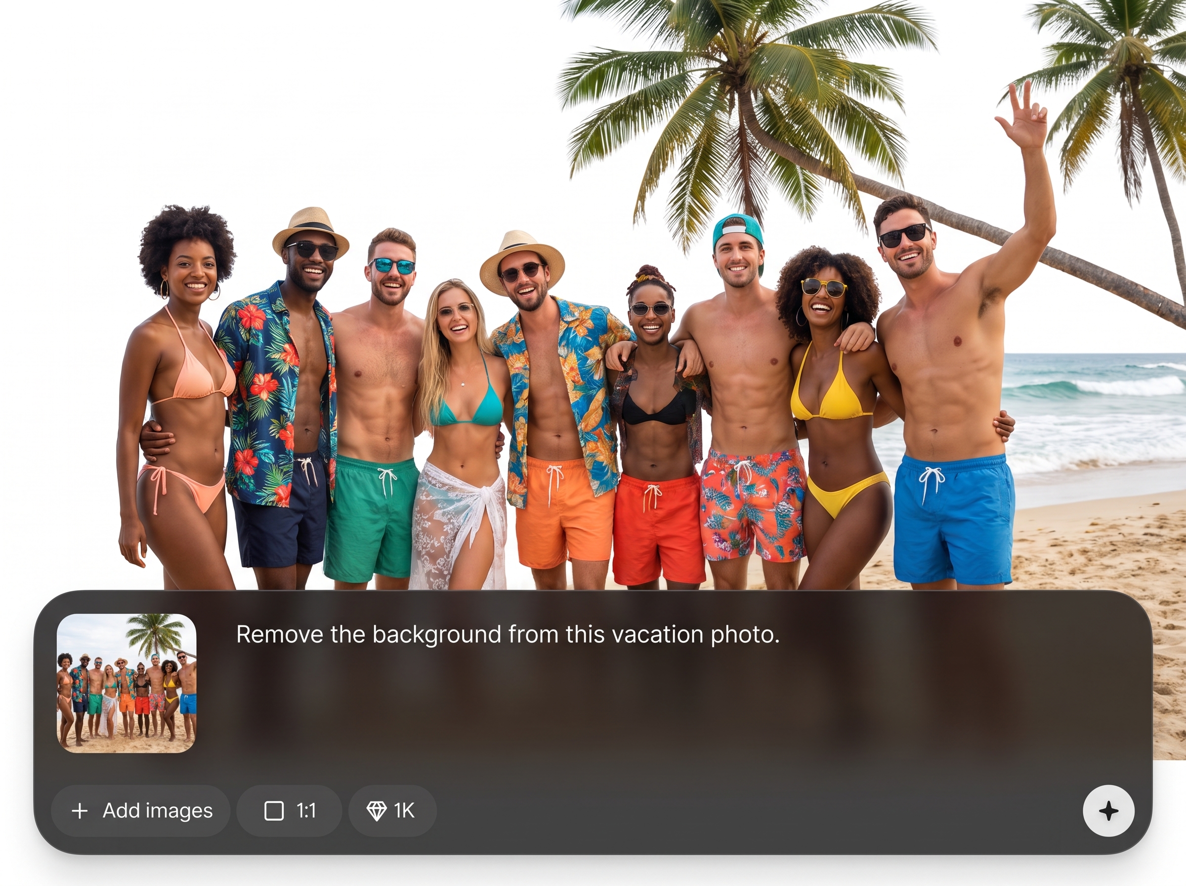 One-click background removal