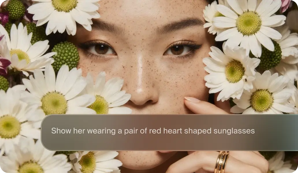 AI image editor example showing before and after of simple prompt editing